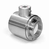 Débitmètre électromagnétique compact à bride équivalent Endress+Hauser, en acier inoxydable avec revêtement PTFE pour le traitement des eaux usées