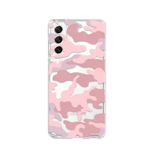 Protector para Samsung S22 S23plus S21 S20 S23 Ultra S22 Ultra Transparente Rosa Camo Soft Tpu Back Teléfono móvil y accesorios