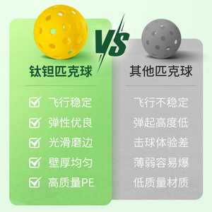 Balles de pickleball TPE 40 trous pour l'extérieur, résistantes au vent, pack de 6 balles, motif uni, pour adultes, toutes saisons - Product Image 2