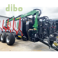 Chargeur forestier pour bois et canne à sucre, équipement 4x4, remorque 14 tonnes, grue forestière automotrice de 8,5 m pour le levage du bois