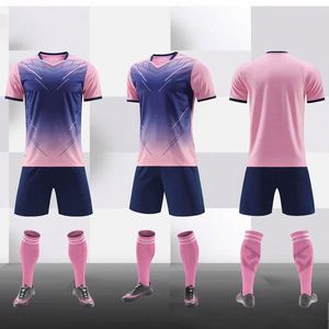 Custom Breathable Soccer Jersey <b>Heat</b>-Transfer Printing Team Training Personalized Logo Name Number Short Sleeve Summer Set - Product Image 3