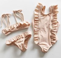 MLY Summer Maillot de bain 3 pièces à manches courtes pour enfants Floral Cartoon Maillot de bain pour enfants pour garçons et filles Bikini pour enfants
