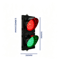 Feux de signalisation portables en aluminium à LED avec panneau solaire 160W, 95 LED, protection IP55, visibilité supérieure à 1000m, détection radar
