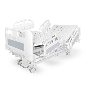 Guanghua letto d'ospedale brevettato con sistema manuale a tre manovella per comodità sul comodino del freno di controllo centrale - Product Image 5