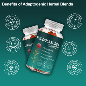 תוסף גומי רודיולה טבעי למבוגרים - לשיפור מצב הרוח והפגת מתחים, התאוששות אנרגטית, שיפור השינה ותמיכה בזיכרון - Product Image 2