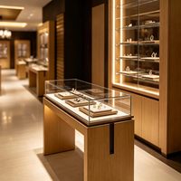 Schmuckvitrine mit LED-Beleuchtung Leichtgewichtig & Langlebig Umweltfreundliche Präsentation