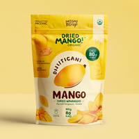 Op maat bedrukte staande pouch voor gedroogde mango's, veilige snackverpakking voor suiker en chips