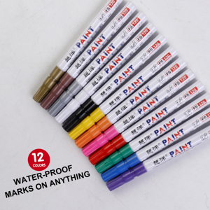 페인트 마커 1.0mm 마커 페인트 펜 신제품 12색 마커 펜 세트 언제든지 DIY 그래피티 영구 페인트 펜 - Product Image 2