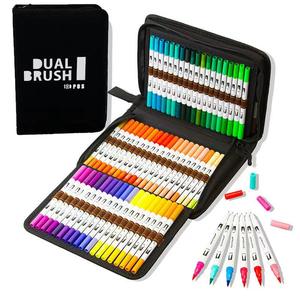 121 Künstler farben Doodling Brush Tip Pens Zeichnung Schriftzug Kalligraphie Marker Fin eliner Pen Set Text marker Pen Set - Product Image 1