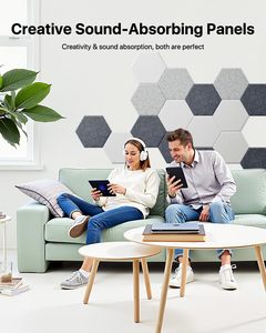 Panneaux acoustiques modernes en <span class=keywords><strong>polyester</strong></span> <span class=keywords><strong>Mousse</strong></span> insonorisée Panneau en <span class=keywords><strong>mousse</strong></span> acoustique haute densité pour la maison, le bureau et le studio - Product Image 6