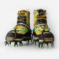 Crampons de marche sur glace et neige BRS-S1A, fabriqués sur mesure en Chine, antidérapants, à sangle intégrale, en acier au manganèse et TPU, 14 dents, pour l'escalade