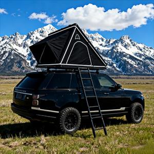 Tente de camping pour voiture en aluminium, triangle, extérieur, conduite autonome, automatique, tout-terrain, imperméable, coque rigide, quatre saisons, double couche, voiture - Product Image 4