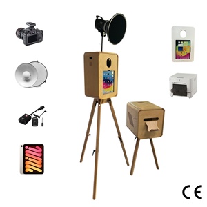 Machine Photobooth en Bois avec Écran Tactile 18,5 Pouces Double Face Style Rétro Compatible DSLR <span class=keywords><strong>MILC</strong></span> iPad Impression en Libre-Service pour Mariages - Product Image 1