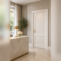 Porte intérieure moderne en pin, style panneau unique, finition Shaker, apprêt blanc, écologique, pour décoration de bâtiment, installation facile