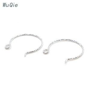 Wuqie Thời Trang Bạc 925 Phát Hiện Trang Sức Hình Bán Nguyệt <span class=keywords><strong>Hoop</strong></span> Earring Hooks Cho DIY Jewelry Làm Các Loại Của Bông Tai Móc - Product Image 4