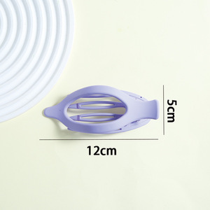 Venta al por mayor de pinzas de pelo francés de color sólido esmerilado Durable antideslizante de plástico pico de pato y pinza de tiburón para las mujeres - Product Image 5