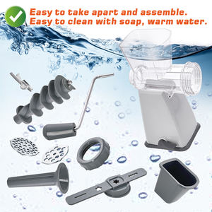 Hachoir à viande manuel avec lames en acier inoxydable, remplisseur de saucisses manuel, base à ventouse pour chili et légumes faits <span class=keywords><strong>maison</strong></span> - Product Image 3