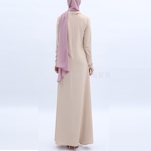 CCY Malasia Dubai árabe Oriente Medio étnico mujeres estilo Color sólido vestido Arba Abayas vestido largo musulmán modesto túnica Abaya - Product Image 4