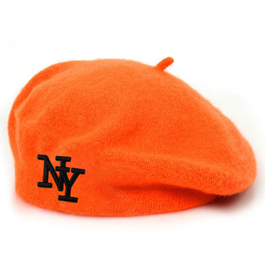 Béret en laine avec broderie NY, chapeau de peintre rétro français, béret personnalisé avec broderie de <span class=keywords><strong>logo</strong></span> en petite série - Product Image 3