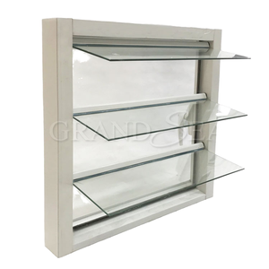 Barres de sécurité, garde-corps antivol, persiennes de ventilation en verre, fenêtres à angle réglable, fenêtre à persiennes avec moustiquaire - Product Image 1