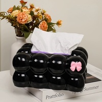 Porte-boîte à mouchoirs créatif en forme de nuage - Distributeur de serviettes en papier en céramique effet barbe à papa pour salon, table à thé et chambre à coucher