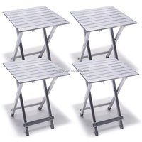 Table de pique-nique portable Table de camping en aluminium facile à transporter pour les campeurs et les amateurs de camping-cars