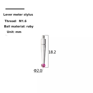 Sonda de Contacto Tipo Palanca para Indicador de Dial, Rosca M1.4/M1.6/M1.7/M1.8/M2.0, Bola de Rubí/Acero de Tungsteno, Precisión de <span class=keywords><strong>0.01</strong></span> - Product Image 6