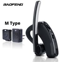 Casque sans fil pour talkie-walkie, écouteur Bluetooth PTT avec micro, prise M, casque sans fil mains libres pour moto, station radio