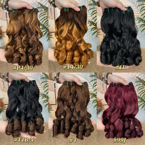 12A Super Double Drawn Bouncy Curl Hair Bundles 100% Cheveux Humains - Product Image 2