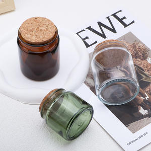 Portavelas de Vidrio Vacíos Estilo <span class=keywords><strong>Yankee</strong></span> de 100 ml y 200 ml con Tapa de Corcho, Precio Económico, Respetuosos con el Medio Ambiente - Product Image 2