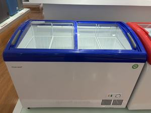 Congelador de arcón con puerta corredera de Vidrio Curvo de refrigeración directa comercial con luz LED Congelador de gran capacidad de congelación y refrigeración - Product Image 2