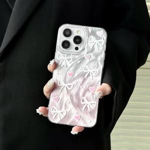 Custodie per telefono con fiocco per <span class=keywords><strong>IPhone</strong></span> 16 15 14 11 12 13 Pro XS Max <span class=keywords><strong>Cover</strong></span> <span class=keywords><strong>IPhone</strong></span> 7 <span class=keywords><strong>8</strong></span> Plus X XR SE custodie morbide per <span class=keywords><strong>IPhone</strong></span> - Product Image 2