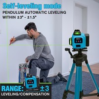 Niveau laser 4D à 16 lignes avec portée de 360° °   Niveau à bulle rotatif autonivelant - Outil de haute précision
