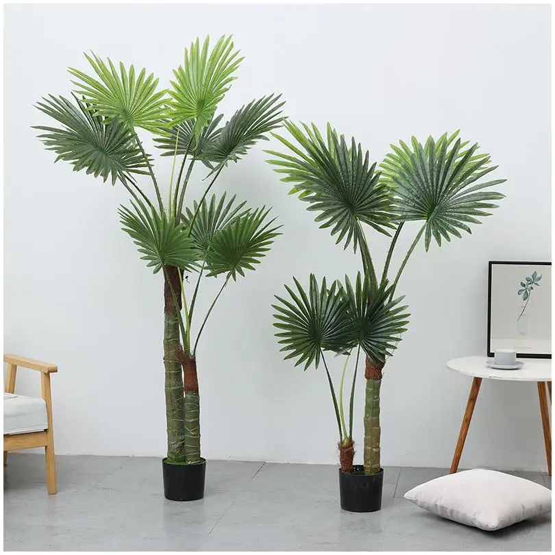 인공 가짜 나무 식물 잔디 분재 나무 코코넛 Led 조명 식물 꽃꽂이 잎 인공 나무