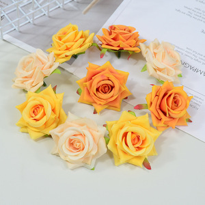 ดอกกุหลาบผ้าไหมประดับมุมขนาด 7 ซม. จาก Dongchen Crafts สำหรับตกแต่งงานแต่งงาน สีเหลือง ส้ม ขาวนม ชมพูแชมเปญ - Product Image 1