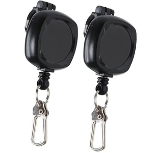 Porte-badge rétractable anti-perte avec rotation à 360 degrés et sangle en cuir - Product Image 2