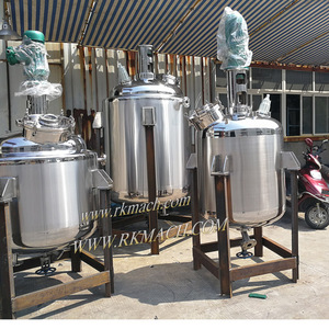 เครื่องปฏิกรณ์500L ถังปฏิกิริยาสแตนเลสสำหรับโซลเคลือบเจลที่มีส่วนผสมของแอลกอฮอล์เครื่องปฏิกรณ์เคมีที่มีซับใน - Product Image 4