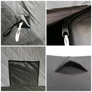 เต็นท์ซาวน่าพกพาสำหรับฤดูหนาว OEM สำหรับ 6 คน เต็นท์ซาวน่ากลางแจ้งแบบสามชั้น ป้องกันไฟ และเก็บความร้อน - Product Image 3