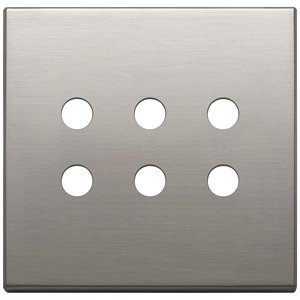 3Mx6 Bs Round Brushed Nickel <b>Plate</b> 9.5 In Length 1.4 In Height Wall <b>Switch</b> Cover - Product Image 1