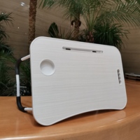 Table pliante compacte et économique pour dortoir étudiant, avec fente pour ordinateur portable, à utiliser au lit