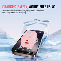 Bloc de charge rapide GaN PD QC3.0 à double port 35W, chargeur mural USB C, adaptateur pliable pour iPhone 16 Samsung Android