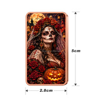 Barre commémorative en cuivre fin 999 de 1 oz, motif citrouille et fantôme d'Halloween, design imprimé, objet de collection en métal, vente en gros