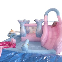 Vente chaude Personnalisé Commercial Sirène Trampoline Gonflable Toboggan Combinaison Piscine À Balles Gonflable En Plein Air Château Gonflable