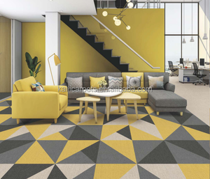 Coloridas baldosas de PVC cuadradas de 60x60 y 50x50, de pelo cortado, acolchadas, antideslizantes, decorativas, <span class=keywords><strong>para</strong></span> suelo de oficina, tapizadas, tejidas, <span class=keywords><strong>para</strong></span> el hogar y <span class=keywords><strong>para</strong></span> oración. - Product Image 3