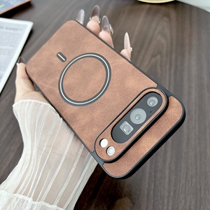 Étui de téléphone magnétique de luxe pour Google Pixel 10 Pro XL, coque arrière en cuir PU avec pare-chocs en TPU souple pour Pixel <span class=keywords><strong>9</strong></span> Pro 9A 8A 7 Pro - Product Image 6