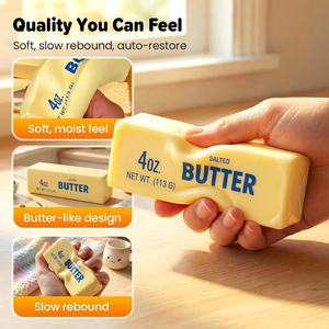 Butter <b>Stick</b> <b>Milk</b> Strip Squishy Toy for Stress Relief Soft Squeeze Slow Rebound Fun Squeezable Toy for Kids and Adults - Product Image 3