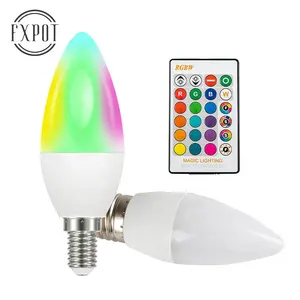 FXPOT Smart Led Light Wholesale Price Remote Control RGB Dimming E27 E26 E14 B22 Smart Led Candle Light Bulb