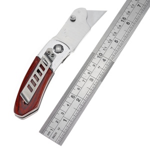 Dao Tiện Ích Gấp Cán Gỗ Nặng Với Lưỡi Dao Tiện Ích Bằng Thép SK5 Có Thể Thay Thế Kèm Vỏ Lưỡi Dao An Toàn - Product Image 2