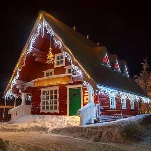 Luces de Navidad para Exteriores, 400 LED, 33 Pies, Luces de Carámbano LED, 8 Modos, 75 Gotas, Guirnalda de Luces de Hadas para Decoración Navideña, Aleros, Fiesta, Jardín - Product Image 4