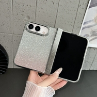 Coque de téléphone portable antichoc en PC rigide avec paillettes dégradées et charnière de protection pour iPhone Duo, coque arrière